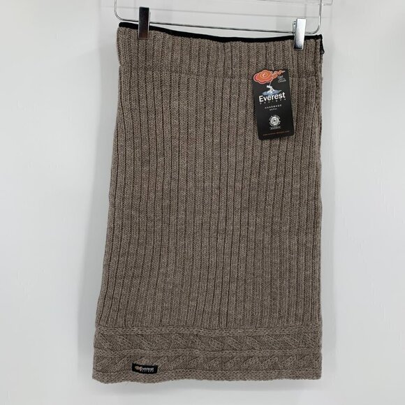 Everest Rayana sweater skirt stone wool ribbed Nepal gray brown new Small - Picture 4 of 6